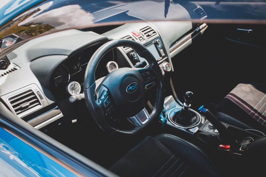 remaps burnley 2 blue subaru car interior dashboard